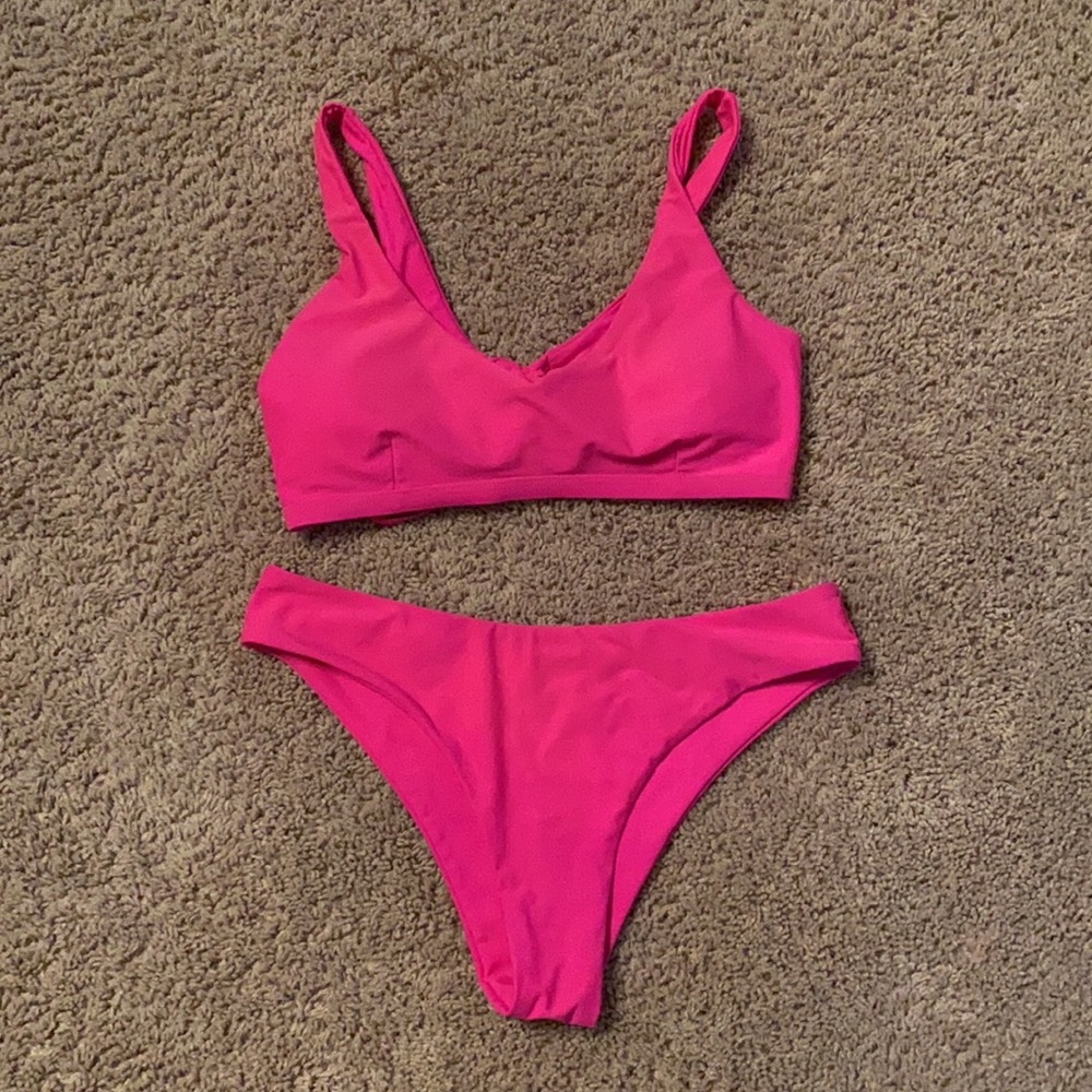 Shein Bright pink bikini.